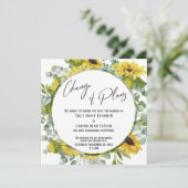 Wijziging van plannen Floral Postponed Wedding Car Kaart (Staand voorkant)