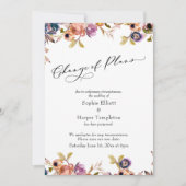 Wijziging van plannen Floral Vertraagde Wedding Up Kaart (Voorkant)