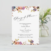 Wijziging van plannen Floral Vertraagde Wedding Up Kaart (Staand voorkant)