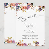 Wijziging van plannen Floral Vertraagde Wedding Up Kaart (Voorkant / Achterkant)