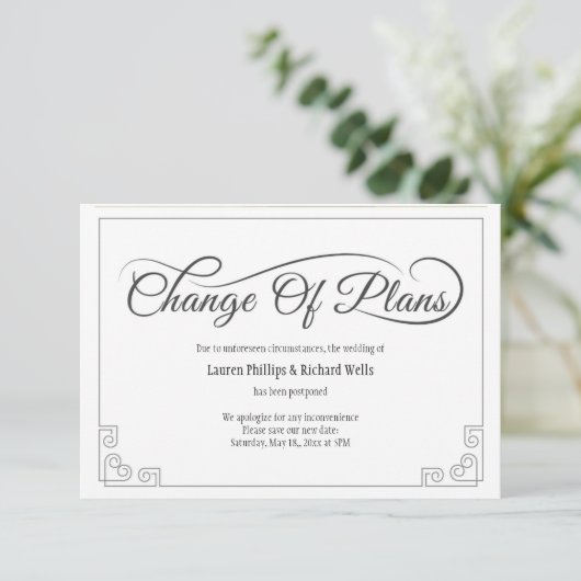 Wijziging van plannen kaart (Staand voorkant)