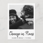 wijziging van plannen,modern handschrift schrift,h aankondigingskaart (Voorkant)