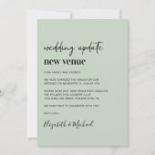 Wijziging van plannen Nieuwe versie van het huweli Aankondiging (Voorkant)