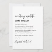 Wijziging van plannen Nieuwe versie van het huweli Aankondiging (Voorkant)