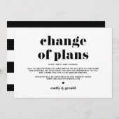 Wijziging van plannen Retro Bold Typography Postpo Kaart (Voorkant / Achterkant)