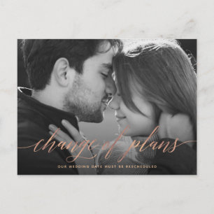 Wijziging van plannen   Uitstel van fotoweddenscha Briefkaart