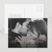 Wijziging van plannen | Uitstel van fotoweddenscha Briefkaart (Voorkant / Achterkant)