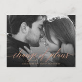 Wijziging van plannen | Uitstel van fotoweddenscha Briefkaart (Voorkant)