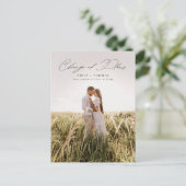 Wijziging van plannen | Uitstel van volledige foto Aankondigingskaart (Staand voorkant)