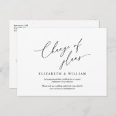 Wijziging van plannen, uitstellen van weddenschapp briefkaart (Voorkant / Achterkant)