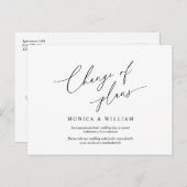 Wijziging van plannen, uitstellen van weddenschapp briefkaart (Voorkant / Achterkant)