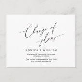 Wijziging van plannen, uitstellen van weddenschapp briefkaart (Voorkant)