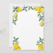 Wijziging van plannen voor trouwcitroenen save the date (Achterkant)