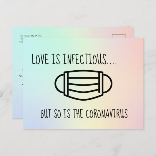 Wijziging van plannen voor uitstel of annulering v briefkaart (Voorkant / Achterkant)