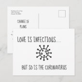 Wijziging van plannen voor uitstel of annulering v briefkaart (Voorkant / Achterkant)