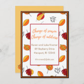 Wijziging van Seizoenswijziging Aankondiging adres (Voorkant / Achterkant)