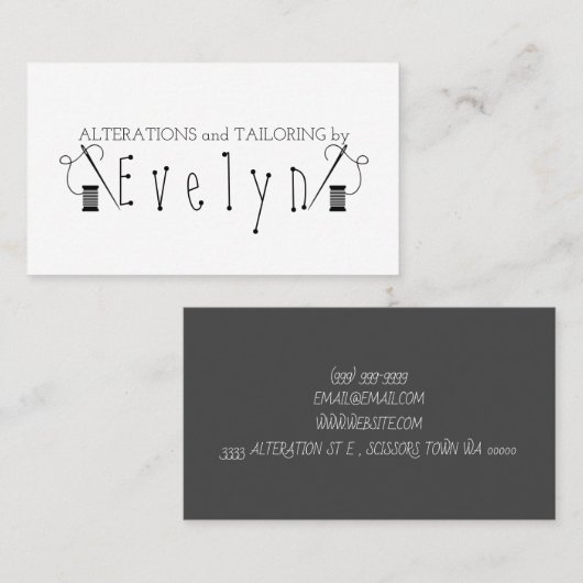 Wijzigingen en aanpassingen visitekaartje (Voorkant / Achterkant)