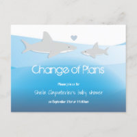Wijzigingsplannen Blue Shark Baby shower