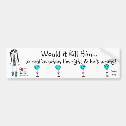 WIKH Series #89 ACKNOWLEDGE ME REEDS! Bumpersticker (Voorkant)