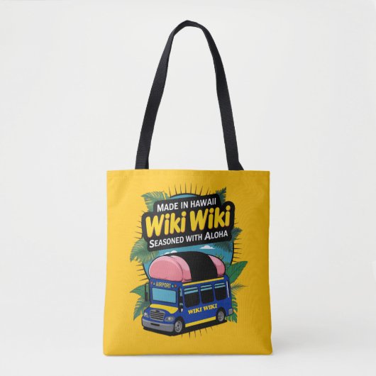 Wiki Wiki Airport Shuttle Tote Bag (Voorkant)
