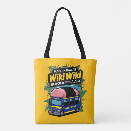 Wiki Wiki Airport Shuttle Tote Bag (Achterkant)