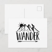 Wiking | Geschenkideeën Wanderer Berge Bergsteiger Briefkaart (Voorkant / Achterkant)