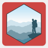 Wiking Vierkante Sticker (Voorkant)