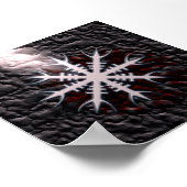 Wikinger Amulett Aegishjalmur viking amulet charm Poster (Hoek)