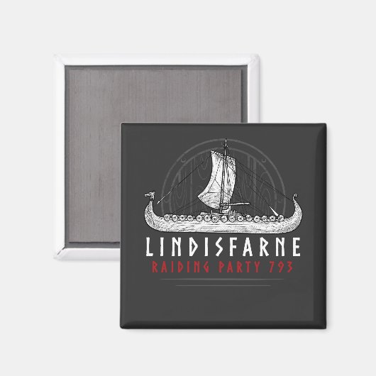 Wikinger Lindisfarne Raiding Party Magnet (Voorkant / Achterkant)
