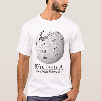 Wikipedia heeft me [parodie] geschrapt t-shirt