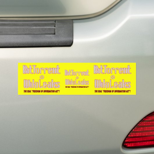 WikiTorrent Bumpersticker (Op auto)