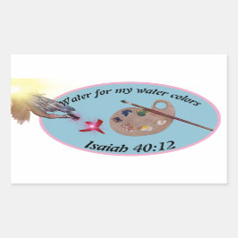 Wikkel dit om een potje voor je borstels, artieste rechthoekige sticker