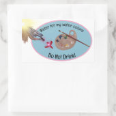 Wikkel dit om een potje voor je borstels, artieste rechthoekige sticker (Tas)