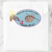 Wikkel dit om een potje voor je borstels, artieste rechthoekige sticker (Tas)