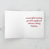 WIKKEL EEN LINT ROND "U" DIT ** KERST ** FEESTDAGEN KAART (Binnen)