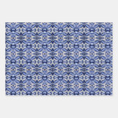 Wikkel het in Delft Ware Blue Flower Inpakpapier Vel (Voorkant 2)