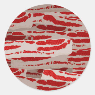 Wikkel het in spek! ronde sticker