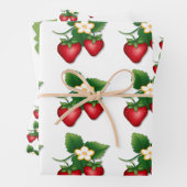 Wikkel het samen met I Love Strawberry Inpakpapier Vel (In situ)