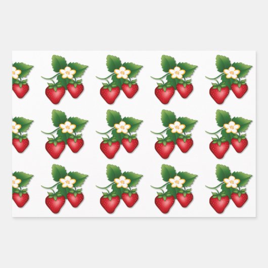 Wikkel het samen met I Love Strawberry Inpakpapier Vel (Voorkant)