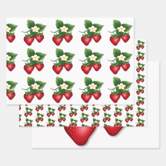 Wikkel het samen met I Love Strawberry Inpakpapier Vel (Set)