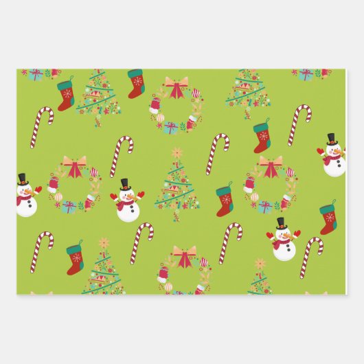 Wikkel het vrolijk kerstfeest inpakpapier vel (Voorkant 2)