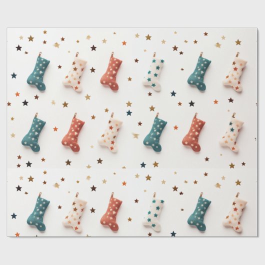 Wikkel in Sock-tastic Starry Cheer Paper! Cadeaupapier (Vlak)