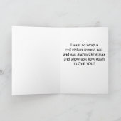 WIKKEL RODE LINT OM JE HEEN MET LIEFDE TIJDENS KER FEESTDAGEN KAART (Binnen)