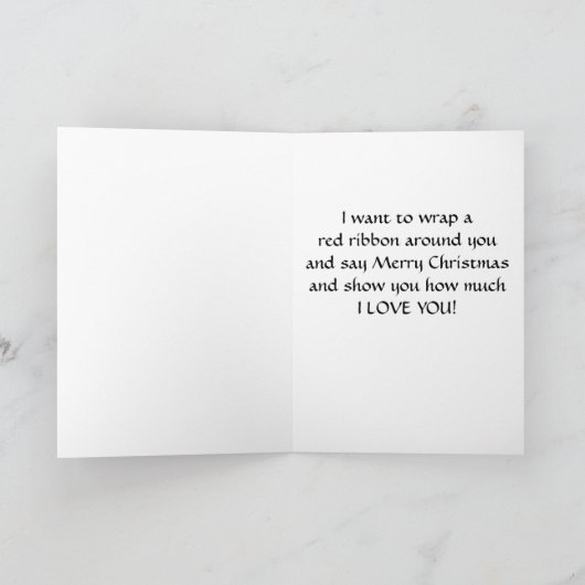 WIKKEL RODE LINT OM JE HEEN MET LIEFDE TIJDENS KER FEESTDAGEN KAART (Binnen)