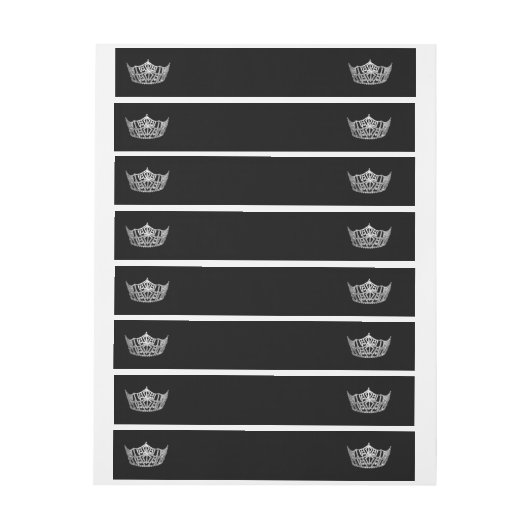 Wikkel rond Mailing Label -Pageant Crown Adreslabel Wikkel (Vel)