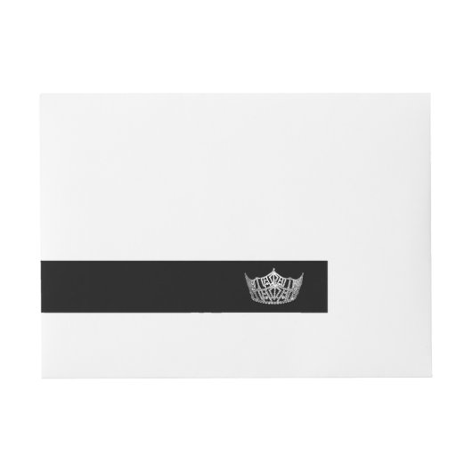 Wikkel rond Mailing Label -Pageant Crown Adreslabel Wikkel (Voorkant)