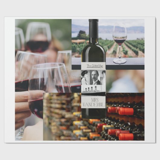 wikkelpapier met het thema vergulde leeftijd cadeaupapier (Vlak)