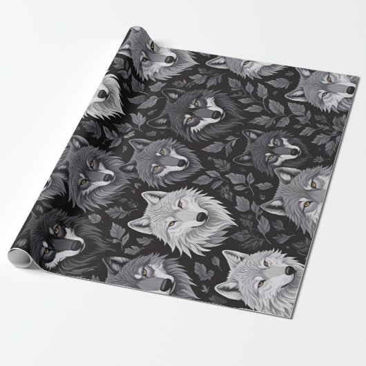 wikkelpapier voor vikingwolven cadeaupapier (Uitgerold)