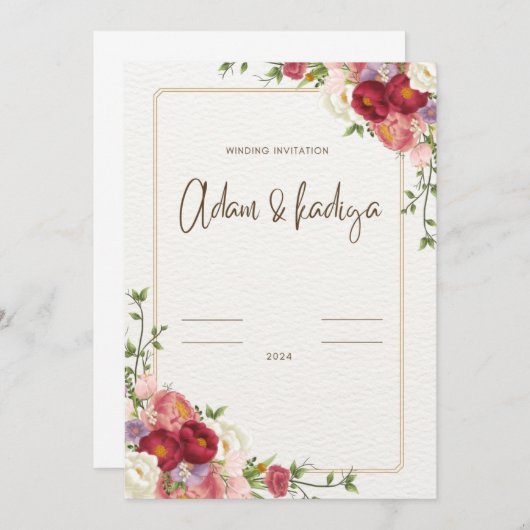 wikkeluitnodiging kaart (Voorkant / Achterkant)