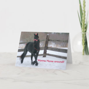 Wil aan Paard… - Gepersonaliseerd Feestdagen Kaart